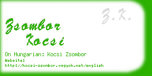 zsombor kocsi business card